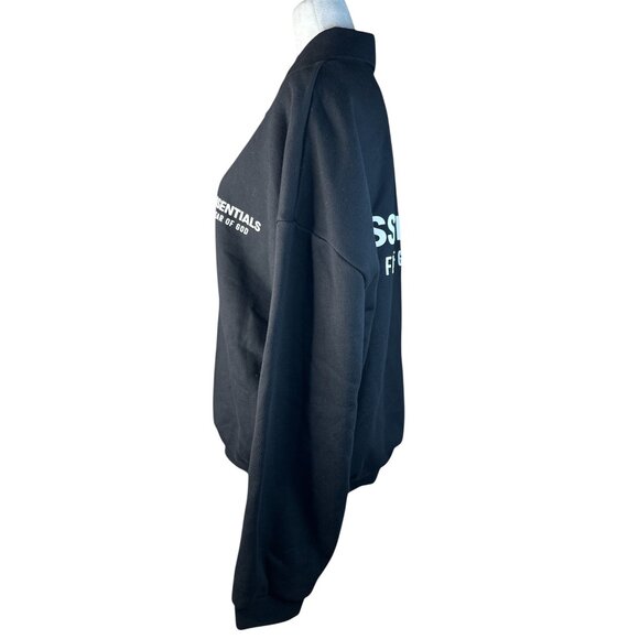 Fear of God ESSENTIALS Fleece Polo in Black Small New Womens Sweatshirt Pullover - Picture 7 of 15